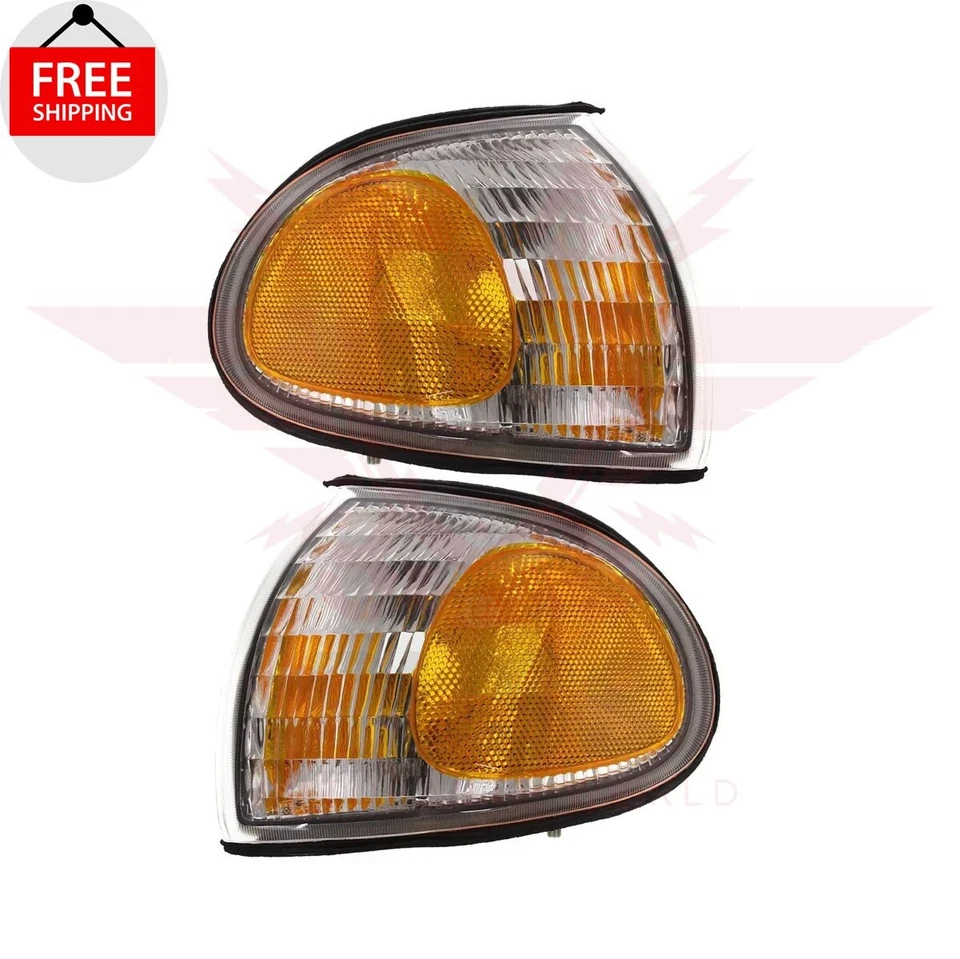 New Front Side Marker Lamp Left & Right Pair Set Fits 1995-1997 Ford Windstar Foto 1 de 4