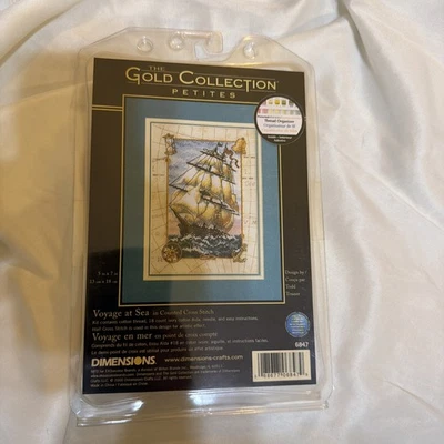 KIT PUNTO CRUZ PETITES ORO DIMENSIONES C-25 ”VIAJE EN EL MAR” Foto 1 de 2