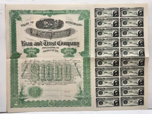 1894 McKinley-Lanning Loan & Trust Debenture Bond Certificate Salesman Sample - Bild 1 von 2