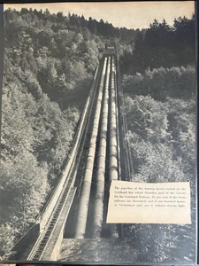 Buchausschnitt Foto Rohrleitung Kraftwerk Amsteg Gotthard Schweiz 1945 - Bild 1 von 1