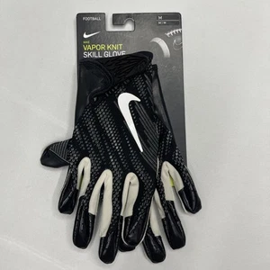 Nike Vapor Knit Skill 2.0 Football Gloves Hydragrip Black/White Men's Sz M - Picture 1 of 9