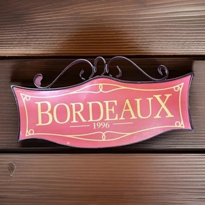 Vintage BORDEAUX Blechschild Stil für Weinkeller Männerhöhle, Küche hinten 1996 - Bild 1 von 5