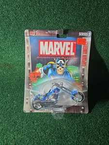 Maisto Marvel Motorcycle Collection Captain America Midnight Blue Chrome NEW - Picture 1 of 2