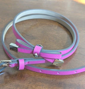 KATE SPADE NEW YORK Hot Pink Skinny Bow Belt Pink Size Large NEW Preppy Cutesy - Picture 1 of 5