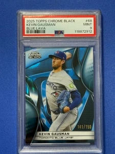 2025 Topps cromo negro - Kevin Gausman #68 refractor de lava azul 141/150 PSA 9 - Imagen 1 de 2