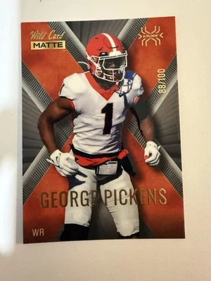2022 Wild Card MATTE - X-Plode George Pickens #MXP-18 Gold-Orange X /100 (RC) - Image 1 of 4