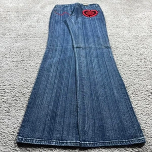 NWT Deadstock Grunge Straight Leg Bootcut Y2K Blue Baby Noiz Skater Denim Jeans - Picture 1 of 7