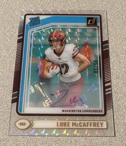 2024 Panini Clearly Donruss RC Auto #80 Luke McCaffrey Commanders 5/20 - Bild 1 von 2