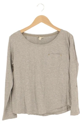 SPRINGFIELD Damen Langarmshirt Gr. 40/L Grau Casual mit Tasche - Bild 1 von 3