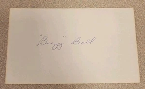 BUZZ BOLL SIGNED 3x5 INDEX CARD NHL AUTOGRAPH TORONTO MAPLE LEAFS BRUINS AUTO - Bild 1 von 1