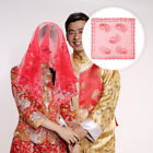  Bride Peacock Veil Cathedral Veils For Brides Red Ribbon Chinese Style
