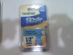 NEW Brother M531 P-Touch Label Tape 1/2" Black on Blue (12mm) Ptouch M-531 - Picture 1 of 1