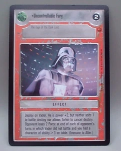 Star Wars CCG Uncontrollable Fury Cloud City Decipher SWCCG - Picture 1 of 2