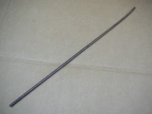 BARBLESS ROUND 1/4" FENCE ROD - 4 ROWS IMPRESSED SQUARES - ANTIQUE BARBED WIRE - Picture 1 of 4