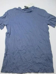 NWT H&M Men Size XS T-Shirt Navy Short Sleeve Crew Neck Linen Blend Basic Casual - Picture 1 of 4