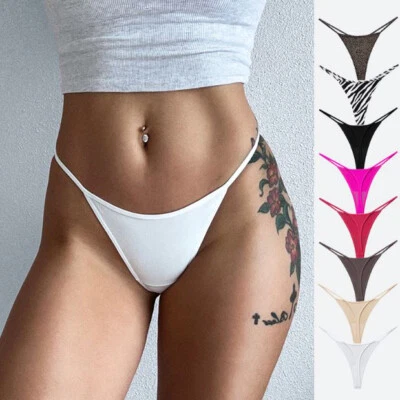 3er Pack Sexy Damen Höschen Tangas G String Bikinis Slips High Leg Dessous - Bild 1 von 4