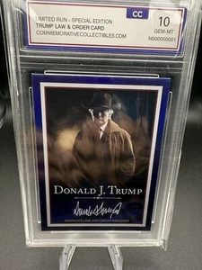 Donald Trump Law & Order CC GEM MINT 🔥 Rare Slabbed Collectible Card Must-See! - Picture 1 of 4