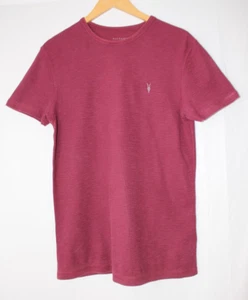 AllSaints Herren Kurzarm Burgunderrot Rundhals Pullover Oberteil Small - Bild 1 von 11