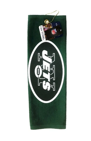 NFL New York Jets Green Golf Towel Team Color Logo 15" x 18" 100% Cotton Cover