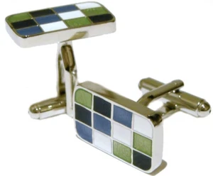 Büro strapazierfähig modern rechteckig mehrfarbig Manschettenknöpfe von CUFFLINKS DIRECT - Bild 1 von 5
