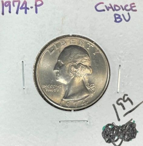 1974-P WASHINGTON QUARTER ~ CH/BU ~BEAUTIFUL COIN~ Cover