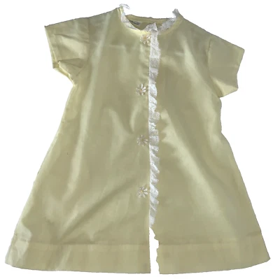 Vestido Kate Greenaway Amarillo Niñas Margarita Encaje Ribete Talla 4 Línea A De Colección Años 60  Foto 1 de 4