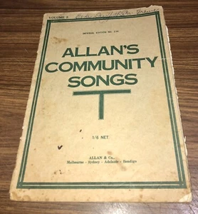 Vintage ALLAN’S COMMUNITY SONGS. Volume 2. Imperial Edition No. 236 - Picture 1 of 6