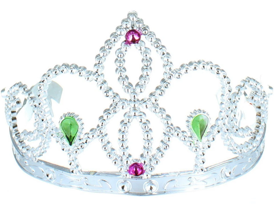 HENBRANT Plastic Woman Wedding Faux RhInestone Tiara Headband Silver Purple green grip