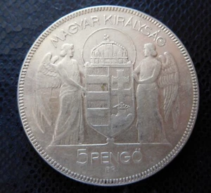 UNGARN / HORTHY MIKLÓS - SILBER 5 PENGŐ 1./ 1930 - Bild 1 von 2