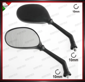 SPECCHIETTI MOTO SCOOTER NAKED CUSTOM PER MANUBRIO NERO M10 REGOLABILI DX + SX - Bild 1 von 3