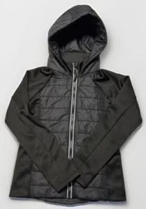 Girls Athleta Girl Jacket High Hopes Half Time Hybrid Black Sz Med 8-10 Quilted - Picture 1 of 12