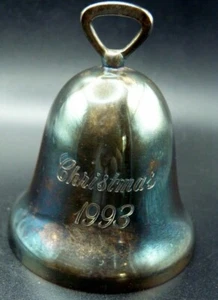 Vintage Reed & Barton 1993 Christmas Bell Ornament Silver Plate Annual Ornament - Picture 1 of 2