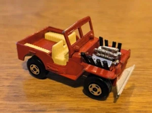 Vtg 1971 Matchbox Superfast Red Jeep Car Man Cave Hot Rod No. 2 Lesney CLEAN! - Picture 1 of 7