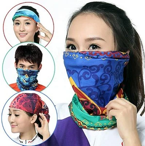 Paquete de 2 pañuelos unisex para cuello polaina cara pasamontañas boca bufanda cubierta para cuello - Imagen 1 de 11