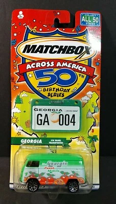 Matchbox Cross America 2001 50 cumpleaños Georgia VW panel transportador Foto 1 de 3