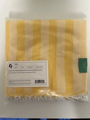 Toalla de playa a rayas amarillas brillantes más nueva Foto 1 de 3