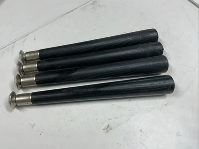 "4 patas de repuesto de madera MCM modernas de mediados de siglo de colección con tapa plateada 11""" Foto 1 de 4