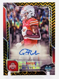 QUINCY PORTER /25 -1st BLACK GOLD STEALTH REFRACTOR AUTO - 2025 Bowman Chrome - Picture 1 of 2
