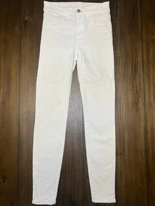 AMERICAN EAGLE Jeans Women’s 00 White Next Level Stretch Super Hi-Rise Jegging - Picture 1 of 4