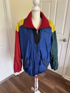 Vintage Gallery Sport Windbreaker Jacket With Vibrant Colors Medium Zip Up - Picture 1 of 15