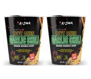 (2 pack) Hot Ones x A-Sha Garlic Chili Ramen Noodle Soup - Picture 1 of 7