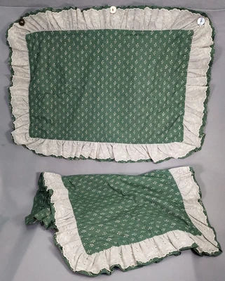 Vintage Cottagecore Farmcore Pillow Shams Rustic Floral Ruffle Eyelet 30x21 NWOT - Image 1 of 4