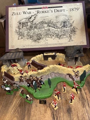 Conjunto de diorama britânico 05198 edição limitada The Zulu War Rorke's Drift 1879  - Imagem 1 de 4