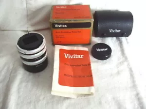 Juego de tubos de extensión automática Vivitar AT-4 para montaje SLR Canon, NUEVO STOCK ANTIGUO #marca - Imagen 1 de 4