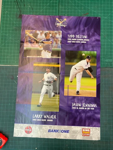 Colorado Rockies Kids Club 2003 POSTER Larry Walker Todd Helton Jason Jennings Cover
