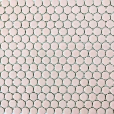 Light Pink Penny Round Mosaic Tile For Wall & Floor  - Image 1 of 2