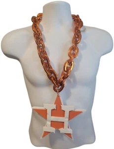 Houston Astros Jumbo Big Fan Chain Necklace Foam Emblem - Picture 1 of 1