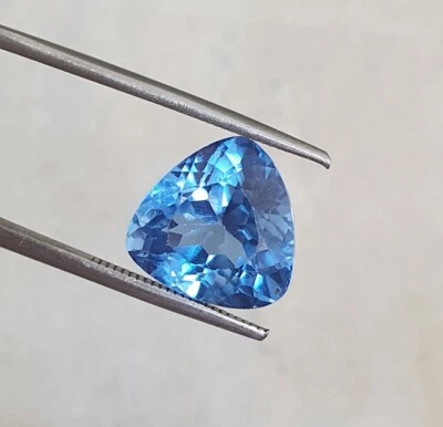 10.57Ct Flawless AAA Trillion Cut Tanzania Neon Blue Spinel Lab Grown Loose Gems - Image 1 of 4