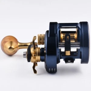 Carrete de baitcasting redondo serie 300 10+1 BBs agarre de madera pesca de agua salada en tierra - Imagen 1 de 8