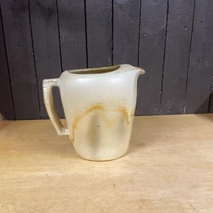 Frankoma Pottery Desert Sand Water 8" Pitcher 5D With Ice Lip Handle EUC - Picture 1 of 6